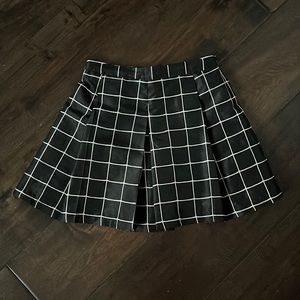 silence + noise black striped pattern skirt